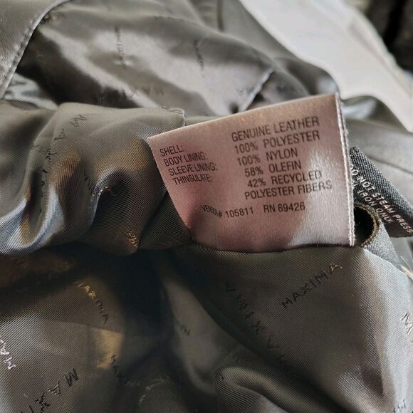 Wilsons Womens 90s Classic Leather Jacket Size M Black Fitted Minimalist Capsule - Picture 15 of 16